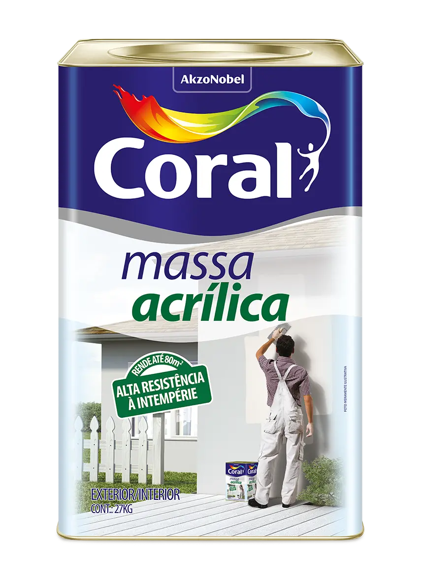 Coral Massa Acrilica Lata Selo